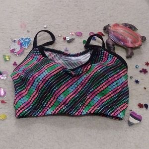Sparkly Colorful Dance Crop Top